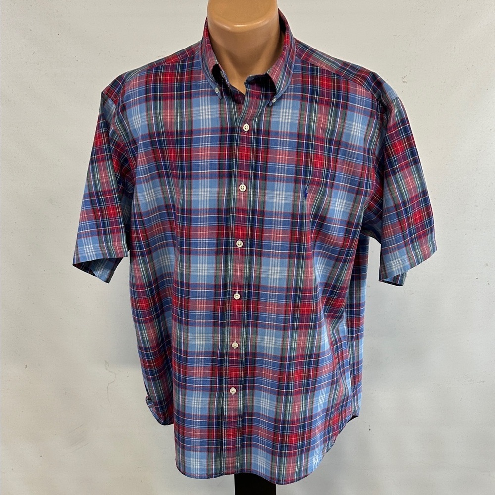 Ralph Lauren short sleeve button down collar shirt.  L